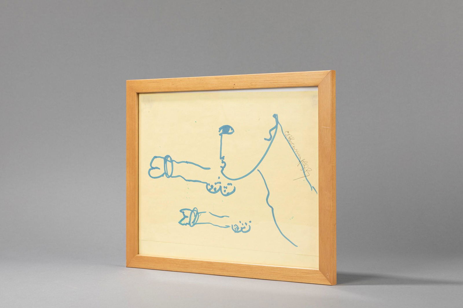 Carol Rama (1918-2015) - Unique piece, 1983: h 15 x depth 22 x 15 cm drawing on paper. Signed and dated. PROVENANCEPrivate collection, NovaraThis lot is subject to Artists Resale Rights