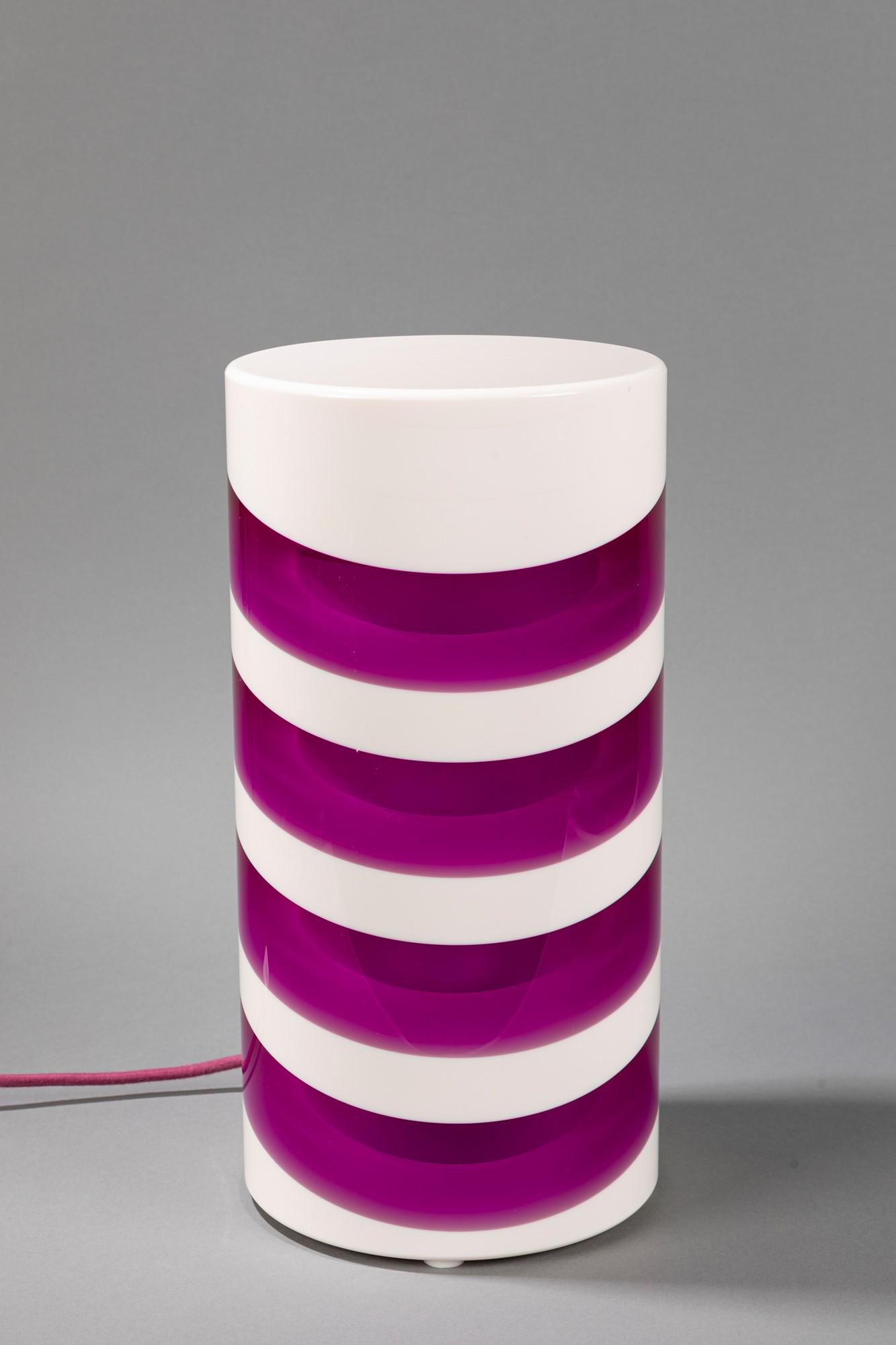 Studio Superego - Giulia Marshmallow, 2022: H 40 x 15 x 7 cm cilindric plexiglass structure. Superego Manufacture.