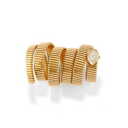Bulgari - A 18k yellow gold serpenti bracelet watch, circa 1960, Bulgari