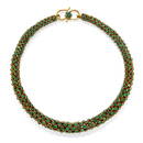 A 22k yellow gold and emerald choker