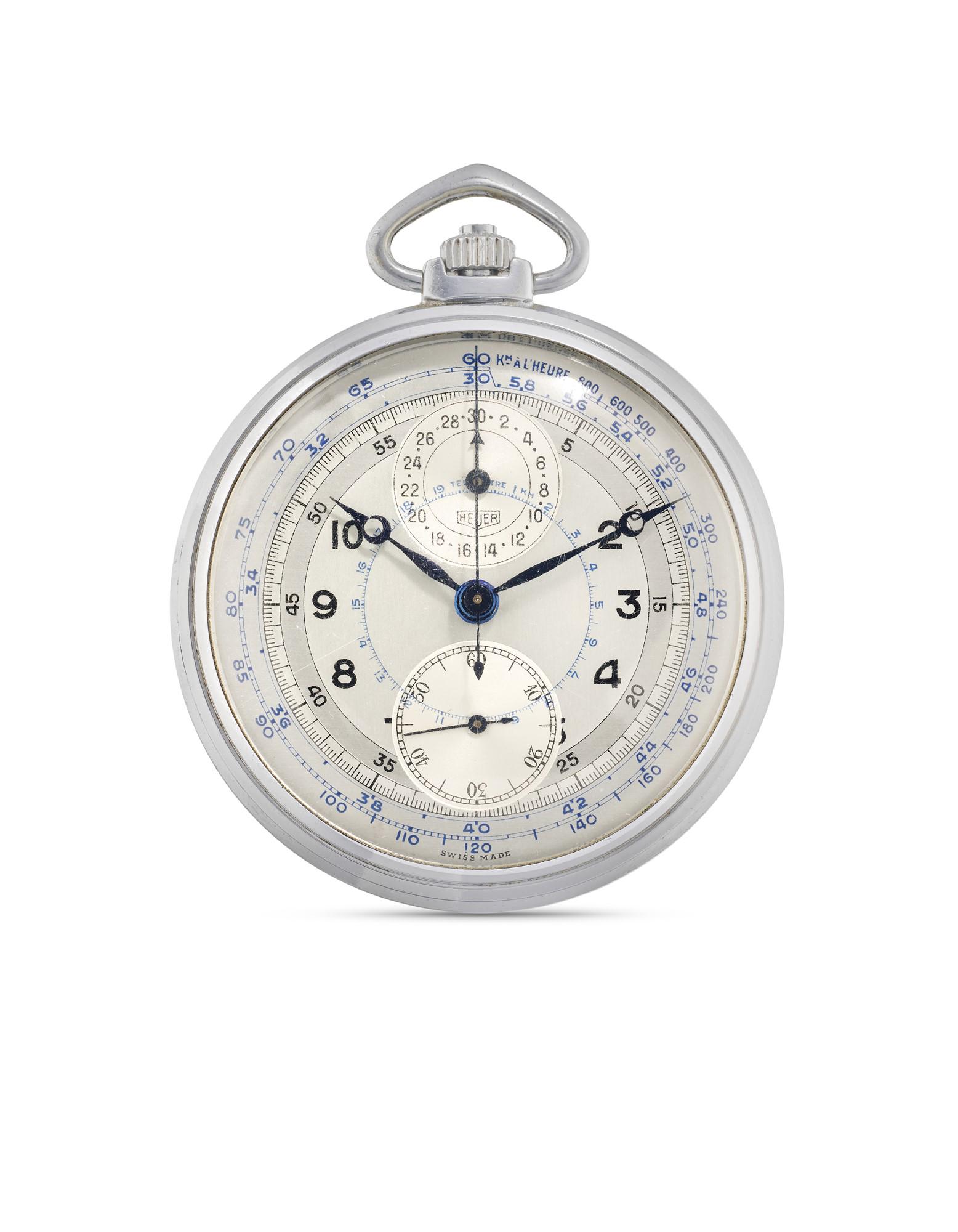 Heuer pocket watch chronograph, 40s (1 of 1)
