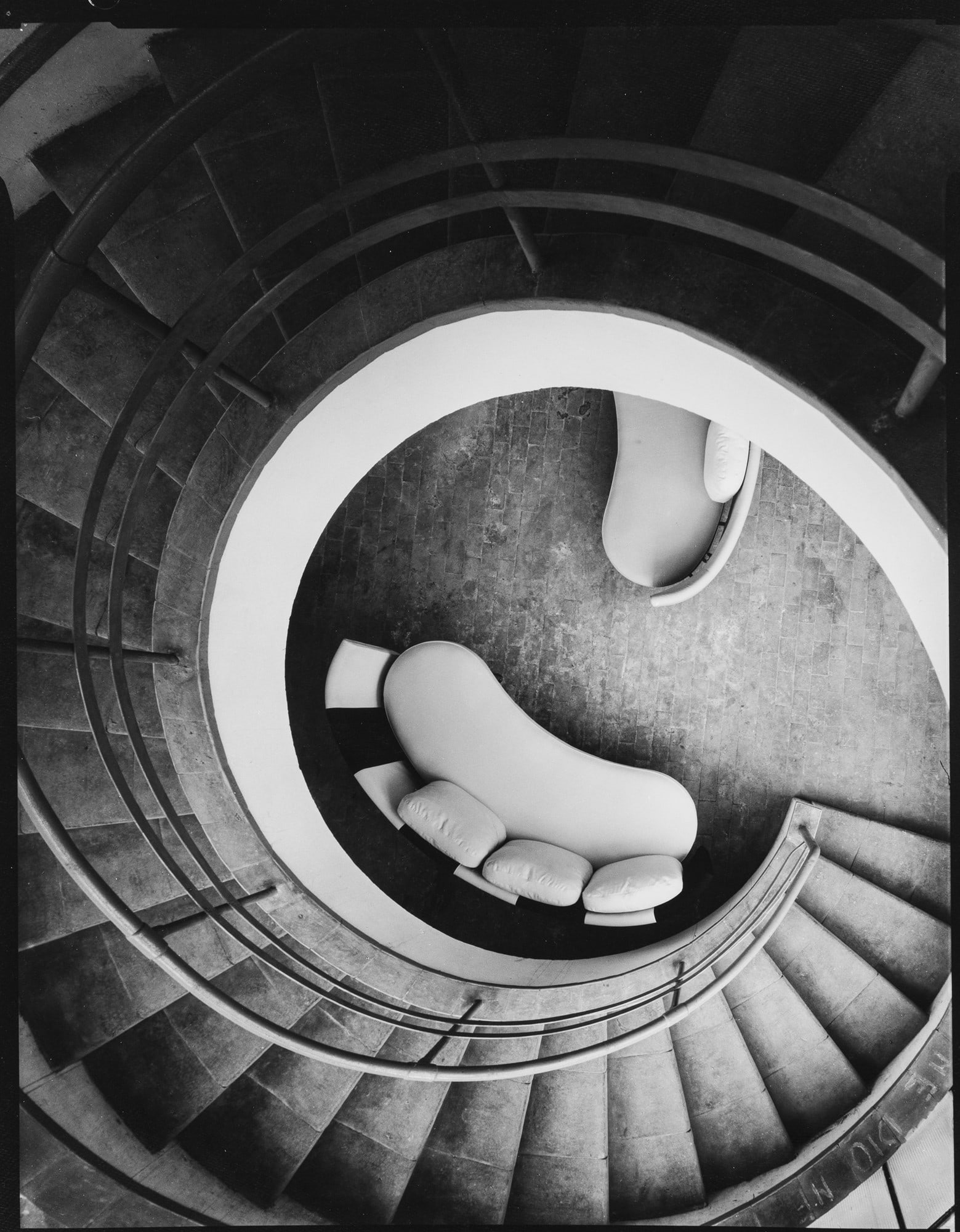 Gabriele Basilico (1944-2013) - Untitled (Staircase), 1970s: Vintage gelatin silver print cm 30,5 x 24 (cm 25,9 x 21,4 picture) | 12 x 9.4 in. (10 x 8.4 in. picture) Photographer's credit stamp on the verso This lot is subject to Artists Resale Rights