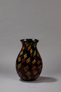 Archimede Seguso - La Fenice, 1996: blown Murano glass vase.Seguso Vetri d'Arte Manufacture Engraved sign.