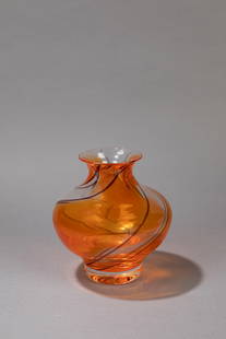 Archimede Seguso - Vase, 1980 ca.: blown Murano glass vase.Seguso Vetri d'Arte Manufacture Engraved sign.