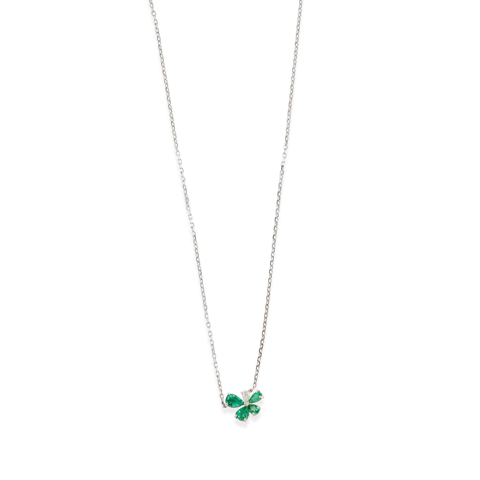 Gismondi - Emerald necklace, 18k white gold (1 of 1)