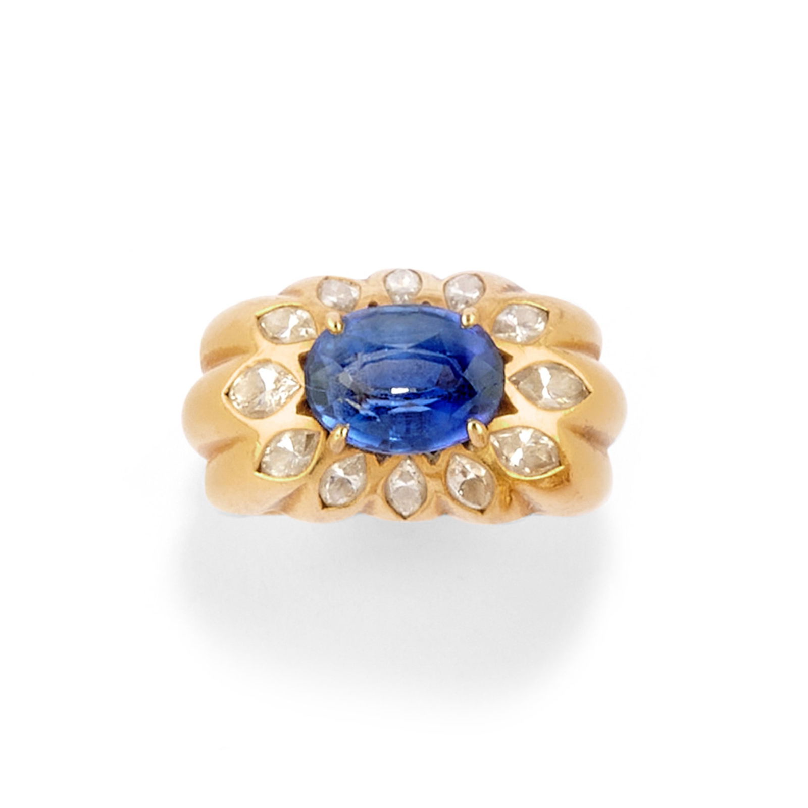 Sapphire ring, 18k yellow gold (1 of 1)
