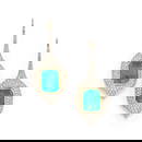 Emerald earrings, two-color gold