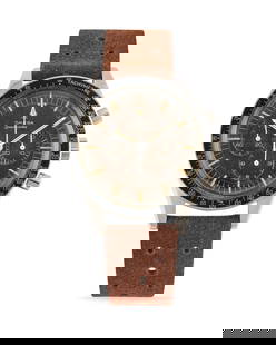 Omega Speedmaster Ed White 105.003-65 ,60s: Omega Speedmaster Ed White 105.003-65, 60s Stainless steel round case, black aluminium "Dot over ninety" insert, round pushers, straight lugs. Black step dial turned tropical, applied logo, luminescen