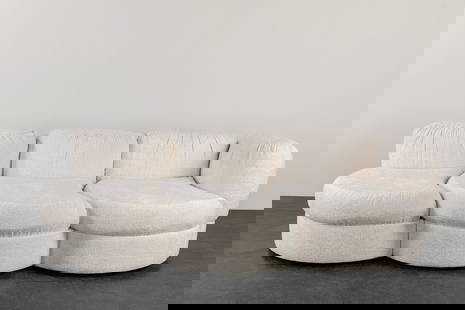 Design Tecnosalotto - Modular sofa, 1970 ca.: h 65 x 220 x 80 cm model .T.0., consisting of 3 pieces with abs shell and covered in fabric.Original Production Tecnosalotto Mantova Italy