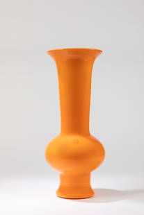 Laura Diaz De Santillana - Vase, 1985: h 47 x diam 19 cm in layered blown glass.Manufactured by Venini Murano 1985Engraved signature on baseVenini Italy 85Original label