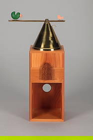 Riccardo Dalisi (Potenza 1931-Napoli 2022) - Coffee grinder, 1990 ca.: h 36 x 13 x 12 cm woodenProduced by Alessi, Twergy line