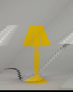 Philippe Starck (1949) - Miss Sissi, 1991: h 29 x diam max 15,5 cm table lamp, yellow polycarbonateProduction Flos, Milanbrand and model under base