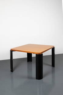 Angelo Mangiarotti - Table, 1972: h 107 cm width 73 cm variable from serie L12. Laquered wood. Lema Manufacture. LITERATUREG. Gramigna, Repertorio 1950-80, Mondadori, p.366