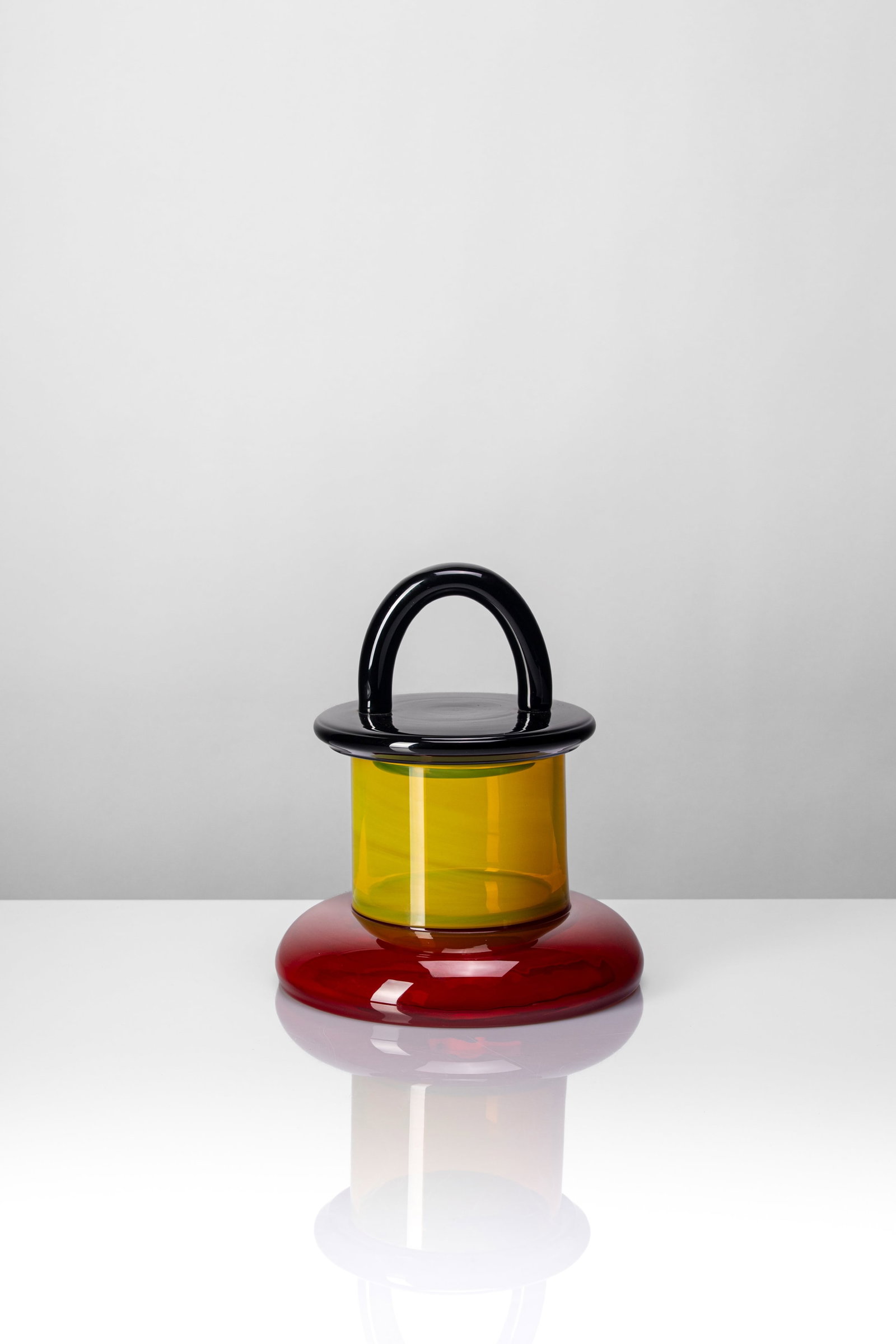 Ettore Sottsass Jr (1917 - 2007) - Vase model 'Veniera', 1977: 27,5 x 22,5 x 22,5 cm designed in 1974executed in 1977polychrome glassengraved signature E.SOTTSASS 128/250 / VISTOSI 77 to the undersideVistosi edition, Murano, Italy PROVENANCE Private collection, P