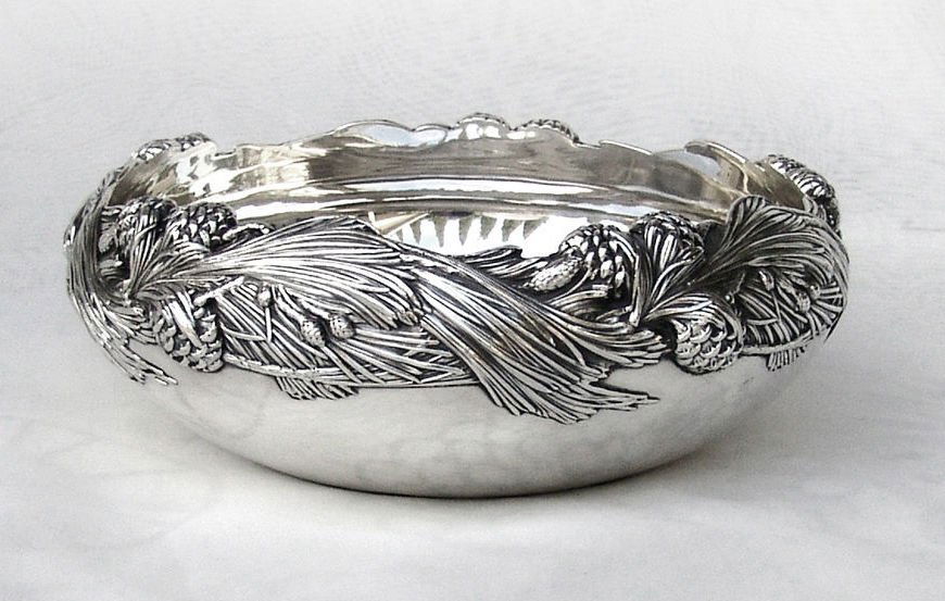 Tiffany & Co. Pine Cone Sterling Silver Bowl (1 of 1)
