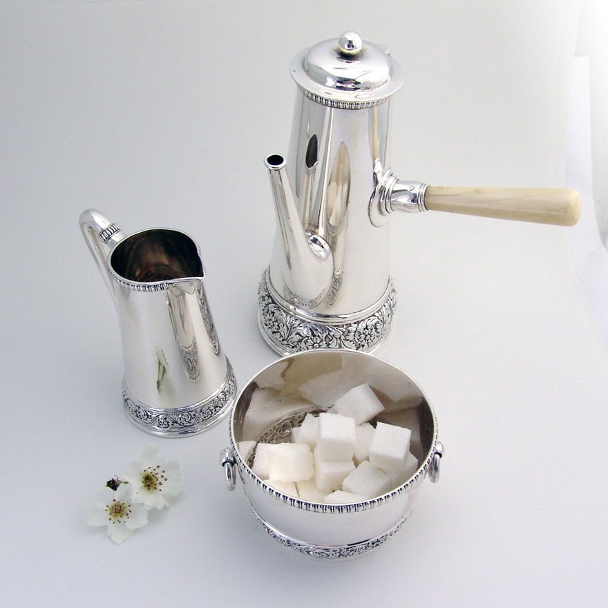 Tiffany & Co. 3 Piece Sterling Silver Coffee Set (1 of 5)