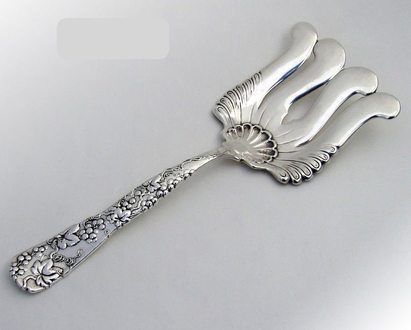 Tiffany & Co. 1872 Silver Asparagus Serving Fork