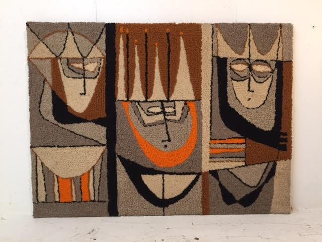 Bill Hinz Attributed Hooked Wool Tapestry (1 of 2)