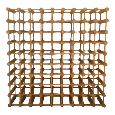Richard Nissen 81 Bottle Modular Oak Wine Rack: 38" W x 38"H x 11+IB0-D; Stamped. Nissen Langaa Danmark Buyer arranges and pays all shipping or pick up in Grayslake, Illinois