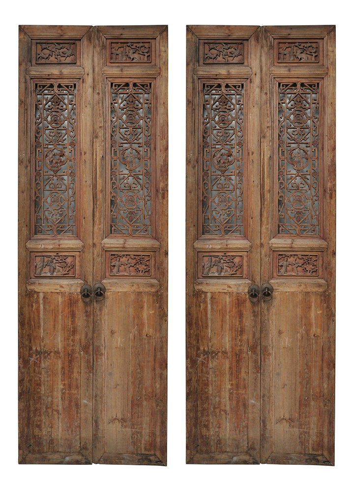Antique 19 century Four Door Panels from Anhui Province (1 of 8)