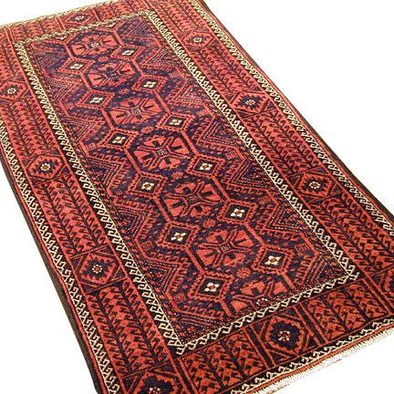 Belouchi Rug: Belouchi rugs are those woven by the Belouchi tribe in Iran's Khorasson Province. These rugs tend to feature earthy palettes and are geometric in design. Origin: Iran Size: 7.3 x 3-10feet Shipping is
