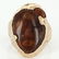 14K Gold Fire Agate Handmade Mens Cocktail Ring - 2
