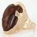 14K Gold Fire Agate Handmade Mens Cocktail Ring - 3