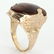 14K Gold Fire Agate Handmade Mens Cocktail Ring - 4