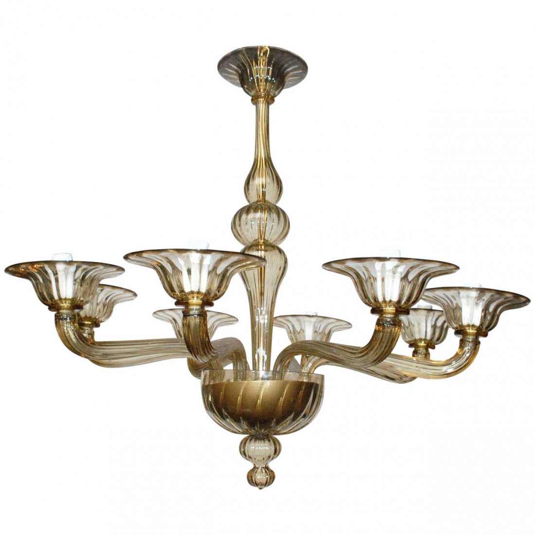 Smoky Glass Murano Chandelier (1 of 7)