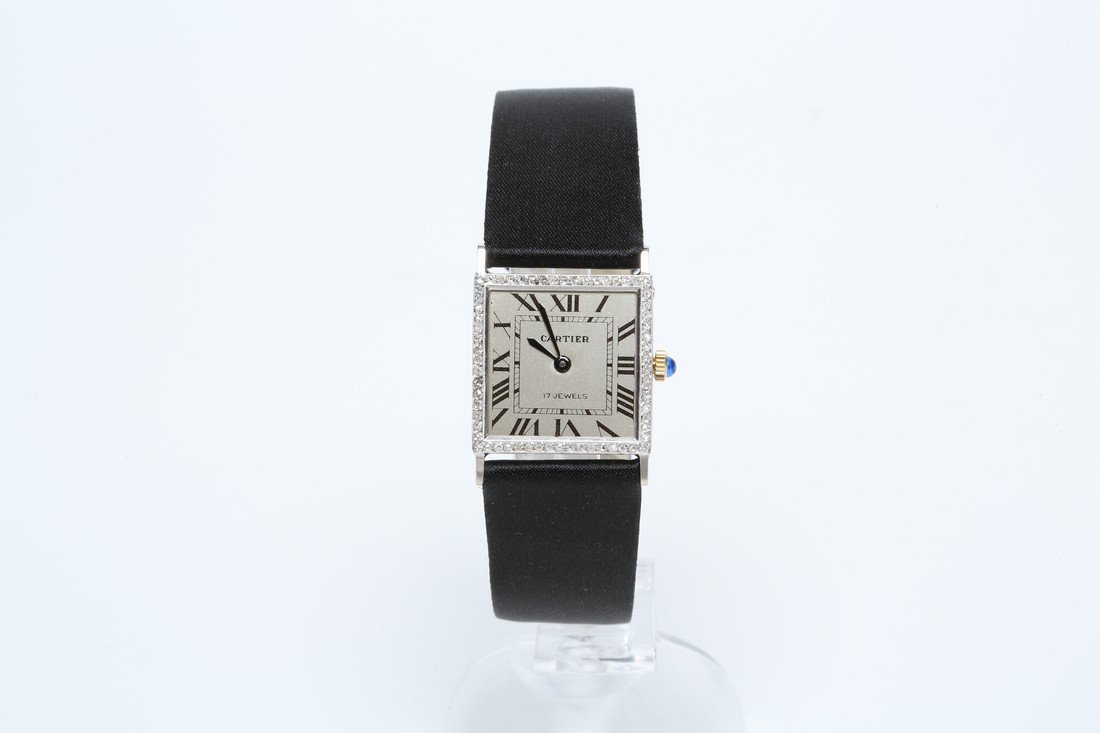 Ladies 1960s Platinum & Diamond Cartier Watch (1 of 4)