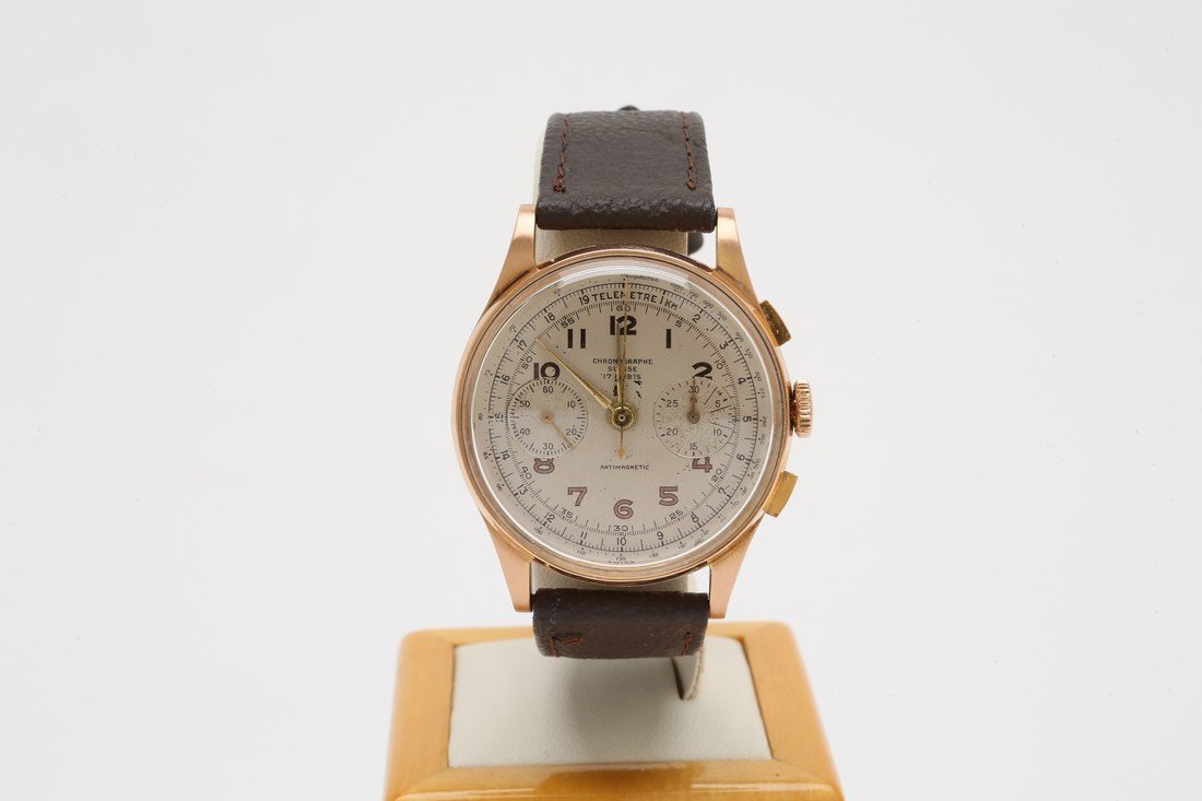 1940s 18kt Pink Gold Chronoswiss Watch (1 of 5)