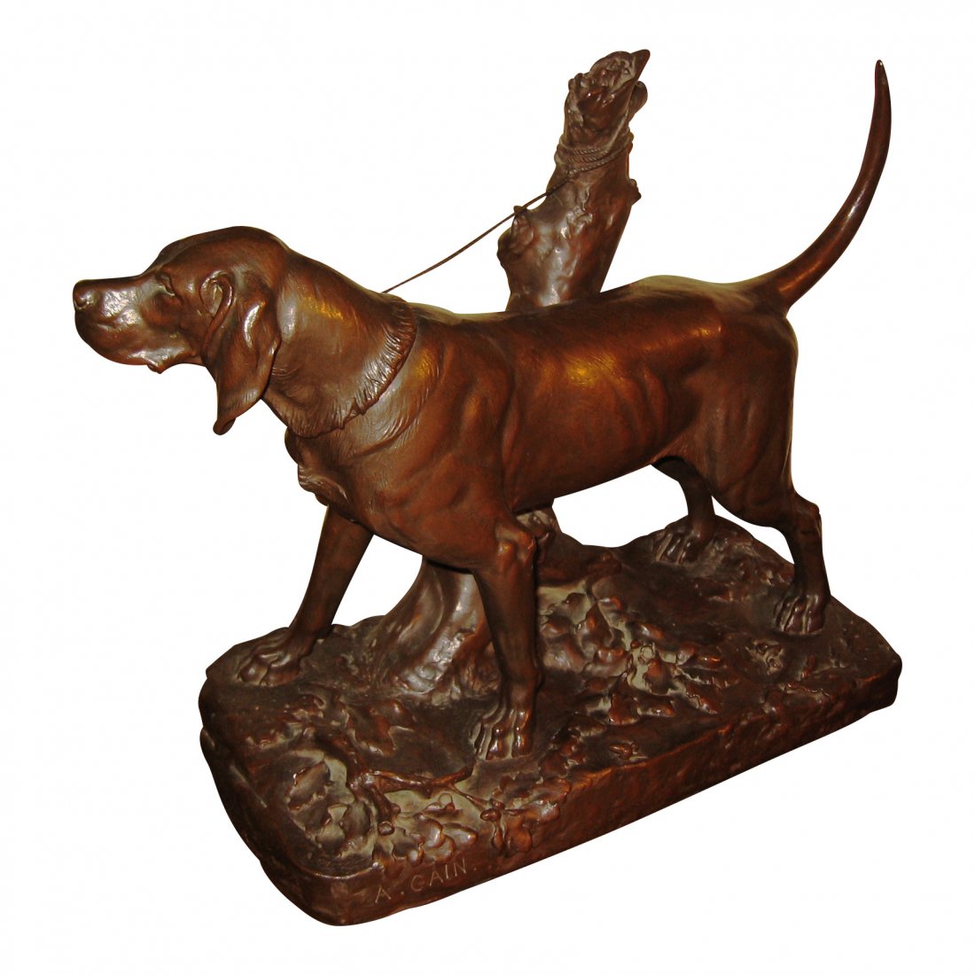 French Bronze Of Dog, Augustus Cain (1 of 2)
