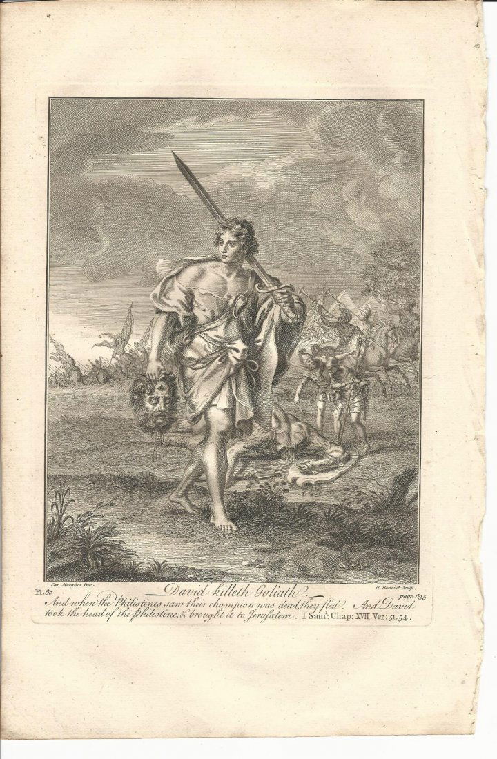 c1760 Engraving David and Goliath (1 of 1)