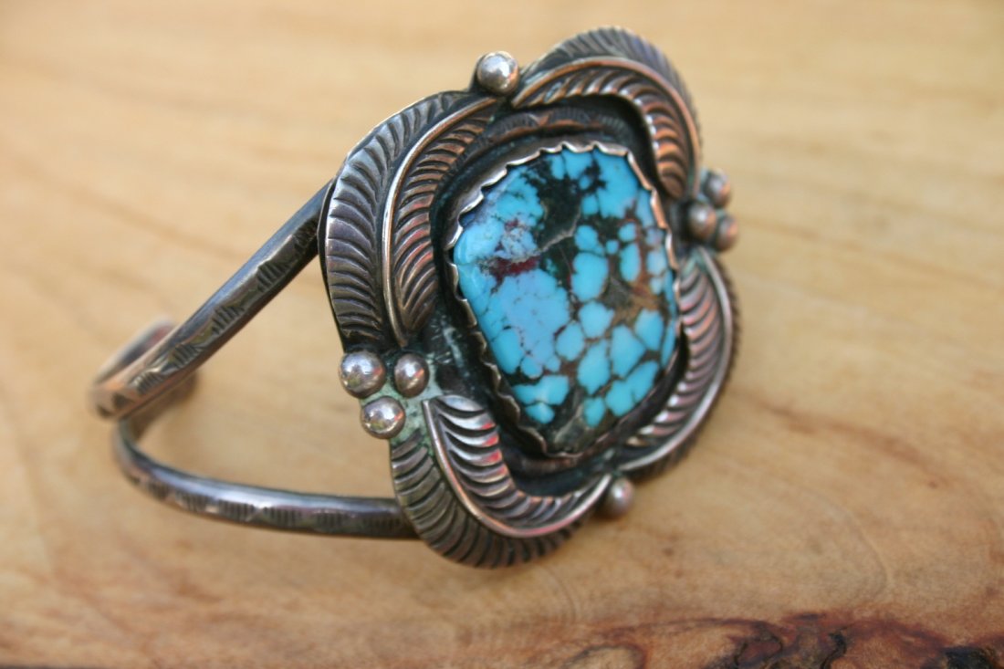 Gilbert Ortega Turquoise Sterling Silver Cuff Bracelet (1 of 4)