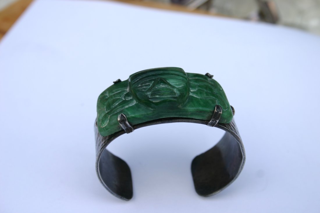 Mexico Mexican Masquette Cuff Bracelet Sterling Silver (1 of 2)