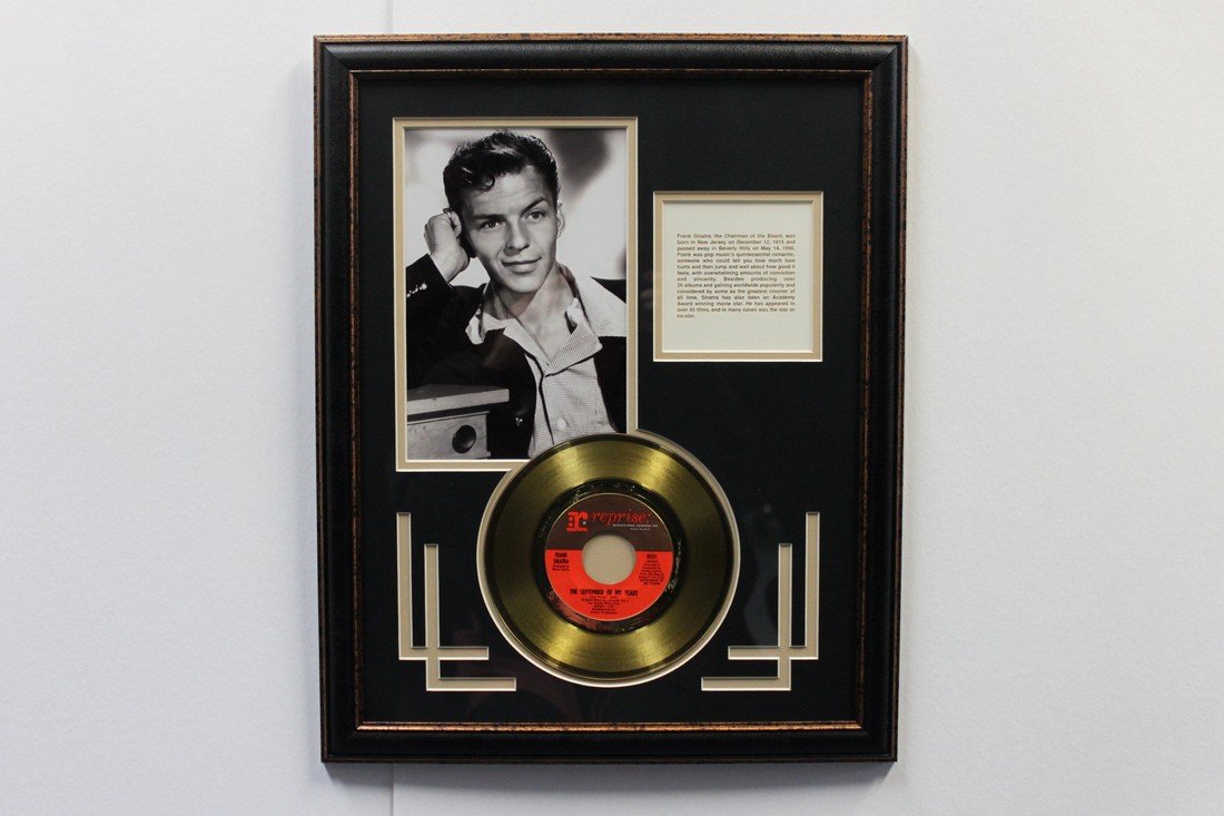 Frank Sinatra Photo and Gold Plated Record. (1 of 1)