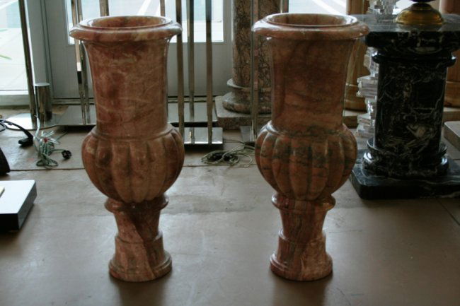 Pair of Large Marble Vases (1 of 1)