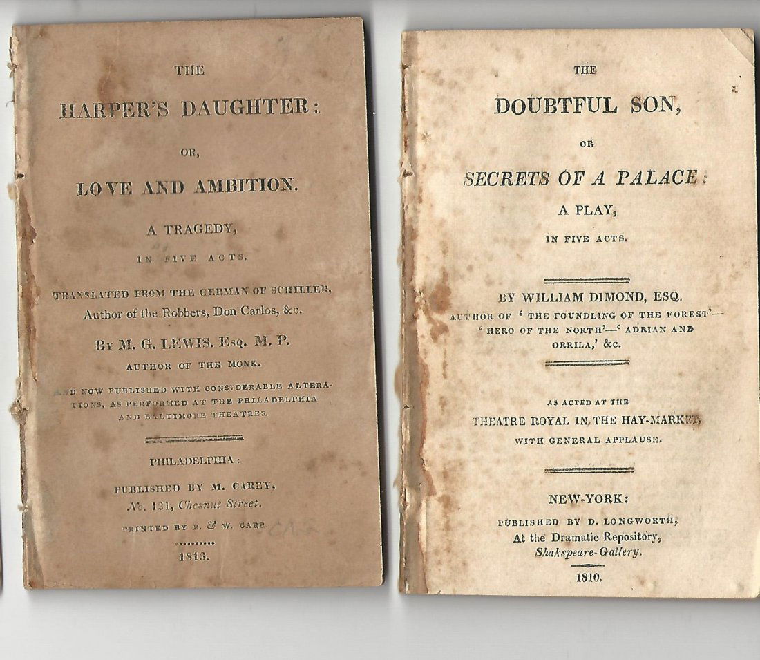 Three Early 19th C Plays American (1 of 2)