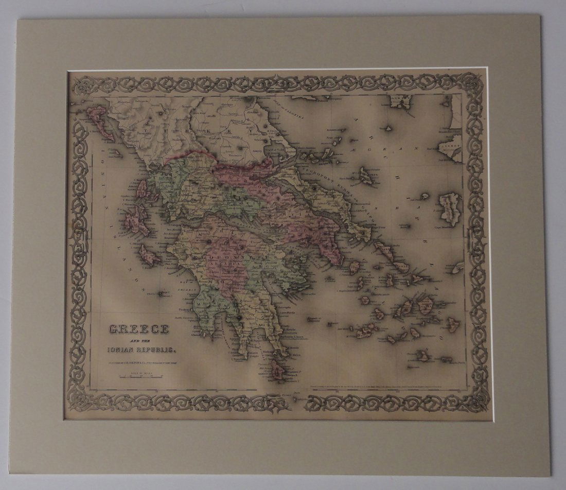 Map of Greece & Ionian Republic by Colton, 1854 (1 of 8)
