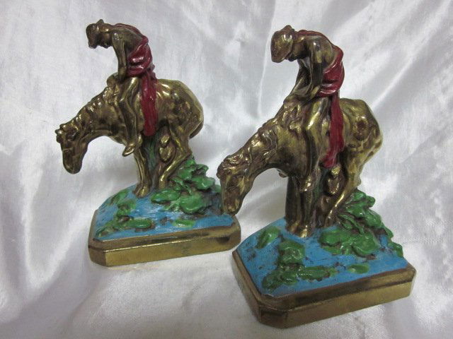 Ronson “End of the Trail” Bookends © 1920’s (1 of 2)