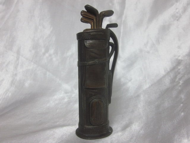Negbaur Metal Golfbag Petrol Table Lighter © 1950’s (1 of 3)