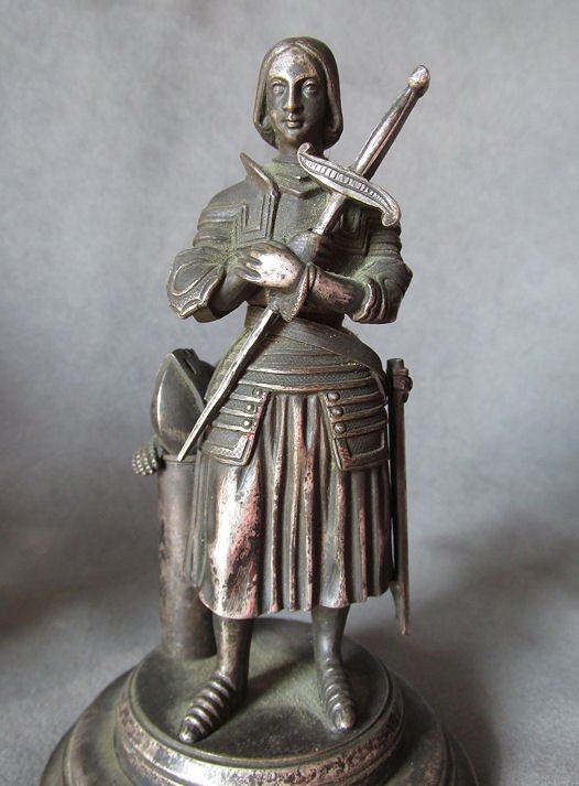 Fine Antique Miniature Sculpture of French Joan of Arc (1 of 8)