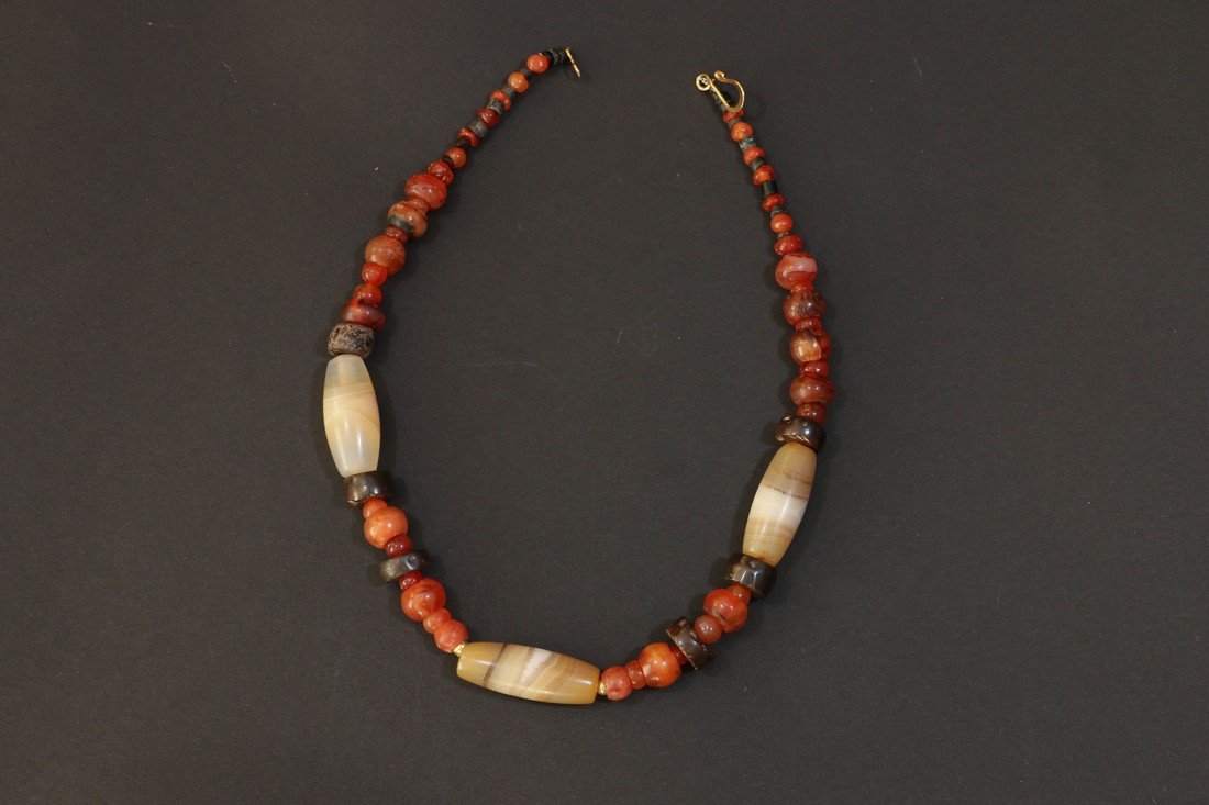 Ancient Stone Beads 200 B.C. – 400 A.D.  Necklace 16” L (1 of 4)