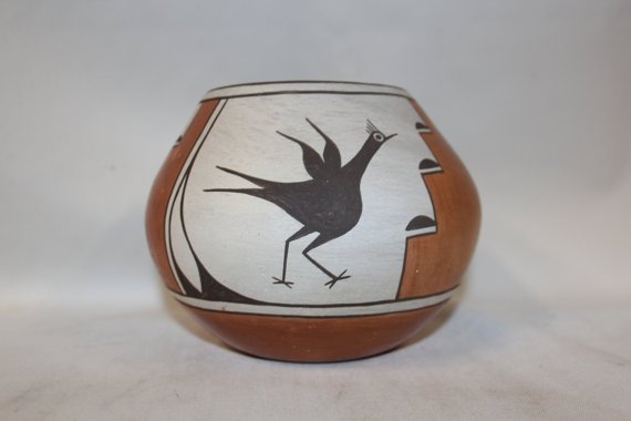 Primo Rare Zia Polycrome Pottery "Bird Jar" by (1 of 1)