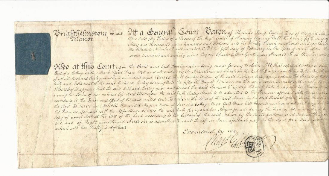 1799 English Vellum Manor Manuscript (1 of 1)