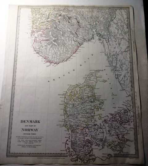 1833 Map Norway and Denmark (1 of 2)