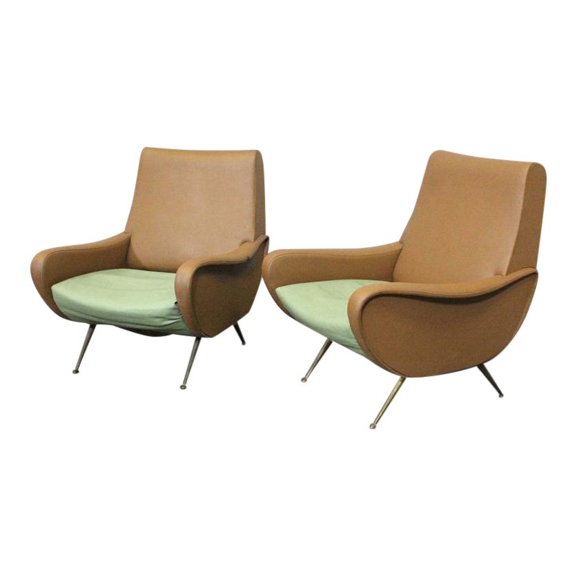 Vintage Italian Zanuso style  Lounge Chairs (1 of 7)