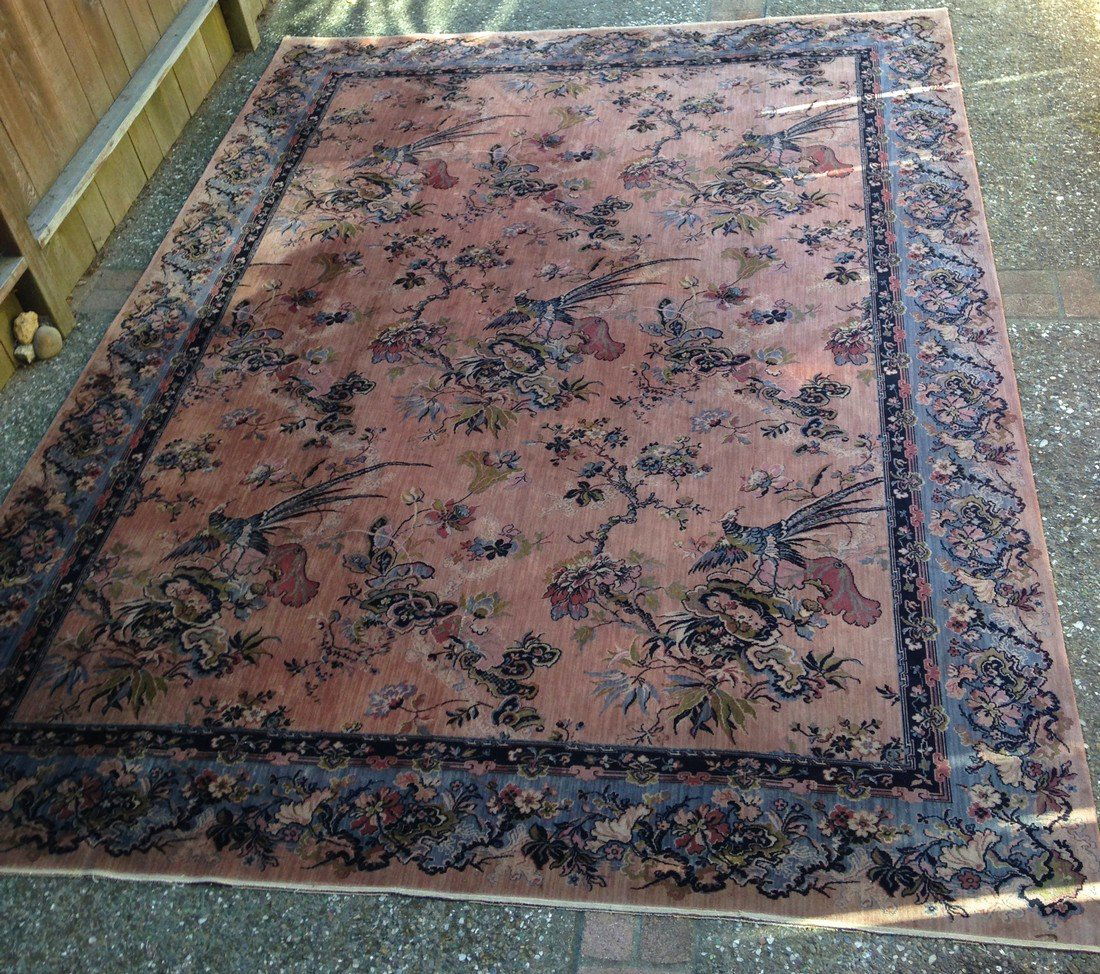 Thomas Develon Royal Kashan Wilton Wool Antique Thomas Develon Royal Kashan Wilton Wool