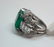 PLATINUM DIAMOND COLMBIAN EMERALD RING, A frame of - 8