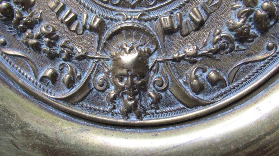 19thC Gothic Bronze Calling Card Receiver with (1 of 6)